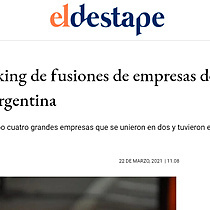 Publican el ranking de fusiones de empresas de la regin: dnde qued Argentina